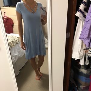 Blue skater dress